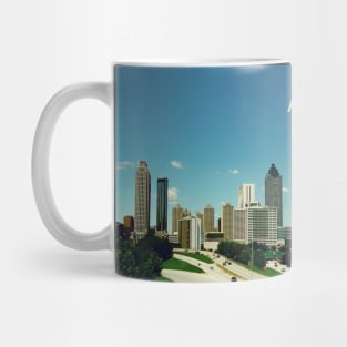 Cool photography of Atlanta Georgia skyline blue sky USA city break Mug